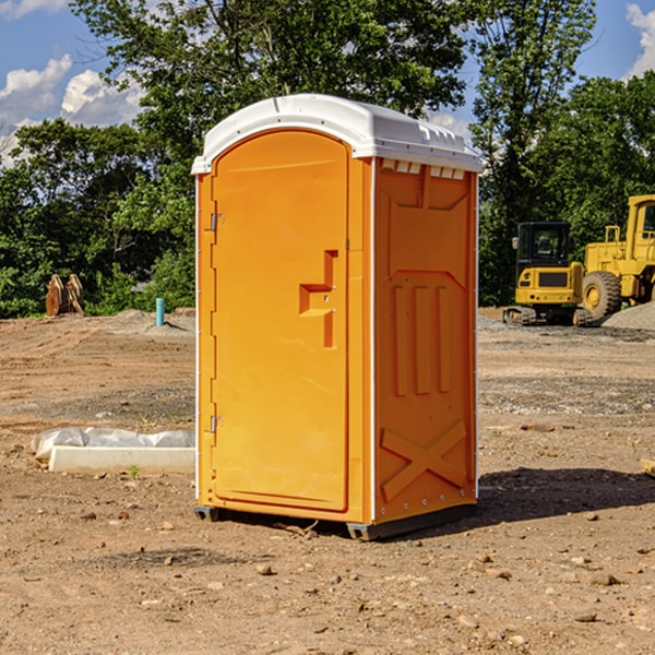 what is the maximum capacity for a single portable restroom in Dennison